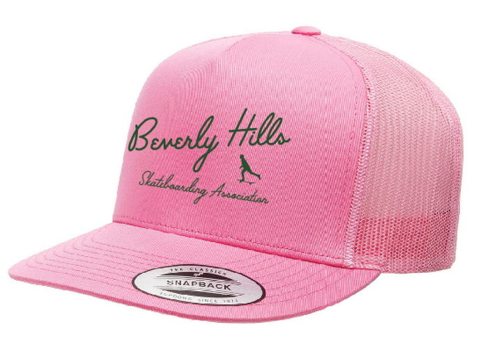 Beverly Hills Skateboard Association Pink Trucker Hat