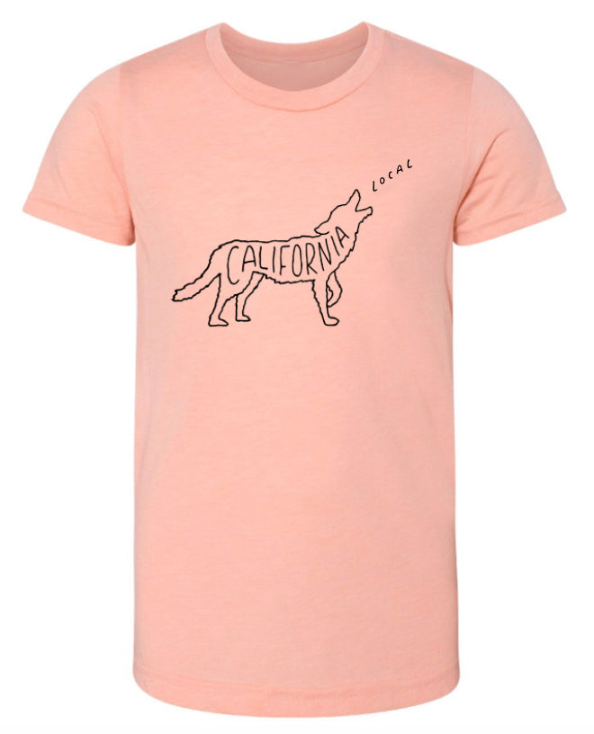 Call of the Coyote, Unisex Adult Tee - Peach